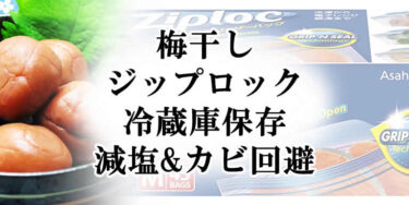 梅干しをジップロック冷蔵庫保存で減塩してカビ回避できる理由