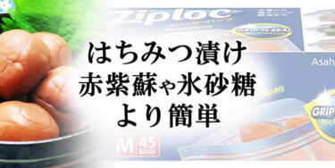 梅干しのジップロックはちみつ漬けが人気！赤紫蘇や氷砂糖より簡単な理由