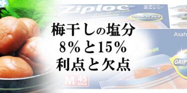 梅干しの塩分量8と15パーセントの利点と欠点と作り方